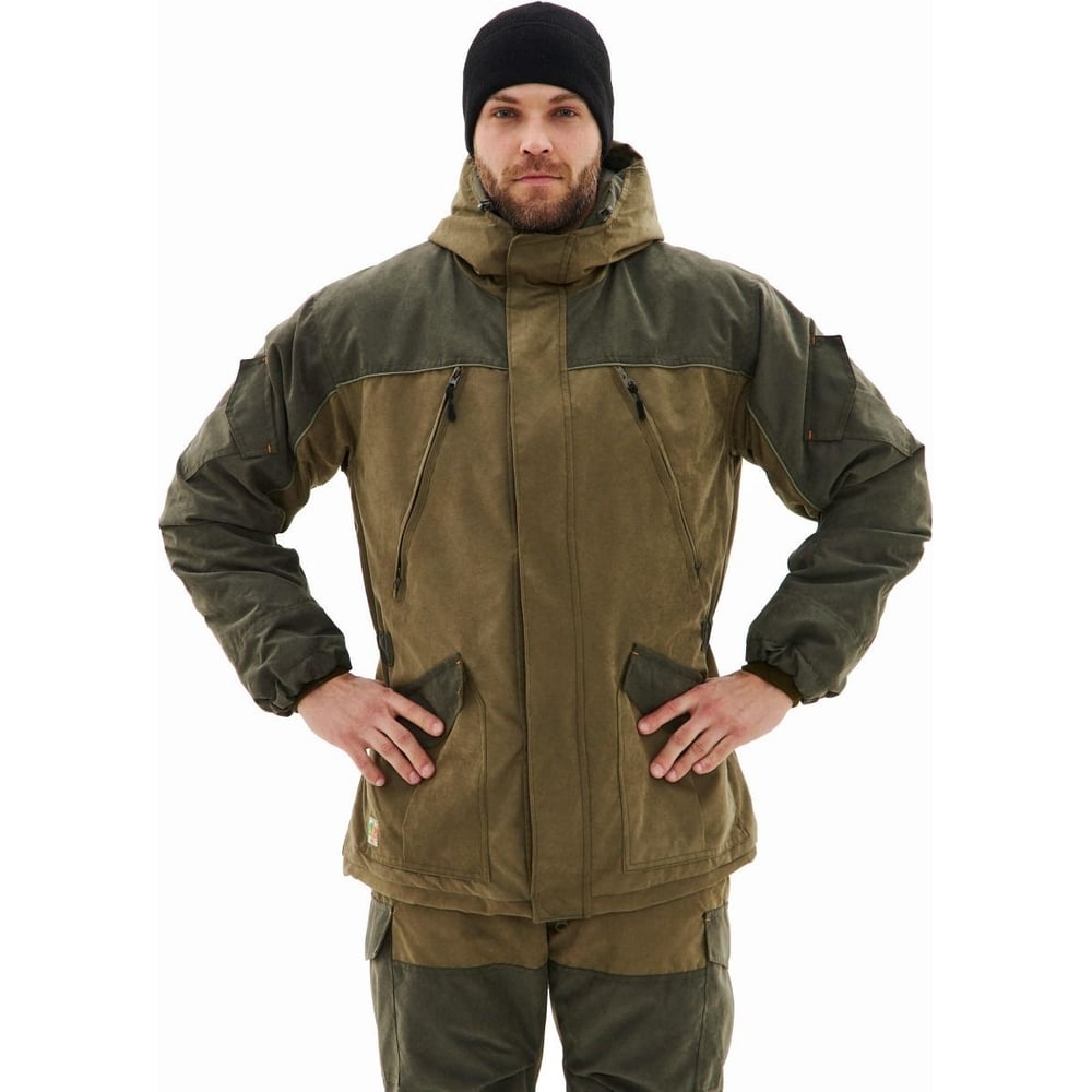 Изображение товара Костюм URSUS "ГЕРКОН-ВЕСНА/ОСЕНЬ" куртка/брюки, цвет хаки/темный хаки, ткань ПолиИтали/Кошачий глаз КОС448-ХАКИ/56-58, 182-188