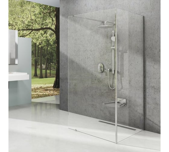 Изображение товара Душевое ограждение RavakWalk In Corner-1100х800х2000 блестящий профиль, прозрачное стекло GW1CD4C00Z1