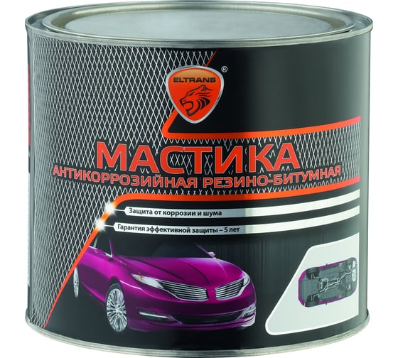 Изображение товара Резино-битумная мастика ELTRANS жестяная банка, 2.4 л EL-0209.02