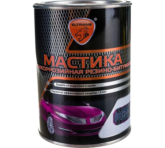 Изображение товара Резино-битумная мастика ELTRANS жестяная банка, 1 л EL-0209.01