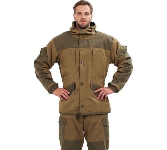 Изображение товара Костюм демисезонный URSUS "ГОРКА" куртка/брюки, цвет светлый хаки/темный хаки, ткань Полибрезент КОС481-светлый хаки/60-62, 170-176