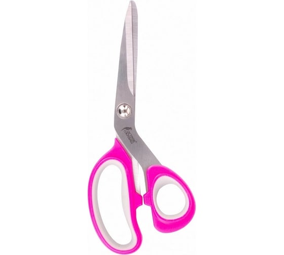 Изображение товара Портновские ножницы ОСТРОВ СОКРОВИЩ ПРЕМИУМ 210 мм, фуксия с резиновыми серыми вставками 237454