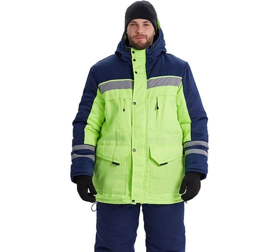 Изображение товара Костюм зимний URSUS "ЗИМНИК" куртка/брюки, цвет лимонный/темно-синий КОС631-481/56-58, 182-188