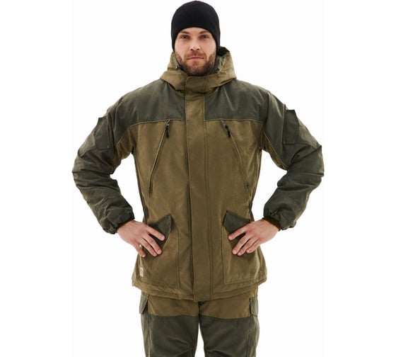 Изображение товара Костюм URSUS "ГЕРКОН-ВЕСНА/ОСЕНЬ" куртка/брюки, цвет хаки/темный хаки, ткань ПолиИтали/Кошачий глаз КОС448-ХАКИ/48-50, 170-176