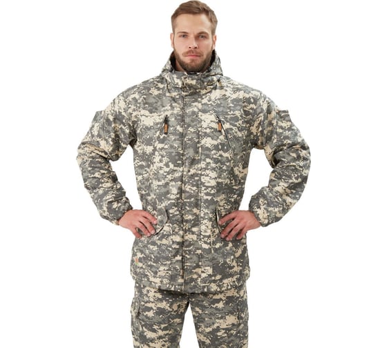 Изображение товара Костюм URSUS "ГЕРКОН-ЛЕТО" куртка/брюки, цвет КМФ "Цифра светло-серый", ткань Твил рип-стоп КОС790-ЦИФРА СЕРЫЙ/48-50, 170-176