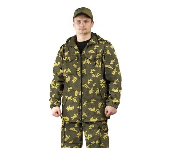 Изображение товара Костюм URSUS "ТУРИСТ 2" куртка/брюки, цвет КМФ "Граница хаки", ткань Твил Пич КОС668-ГРАНИЦА ХАКИ/48-50, 182-188