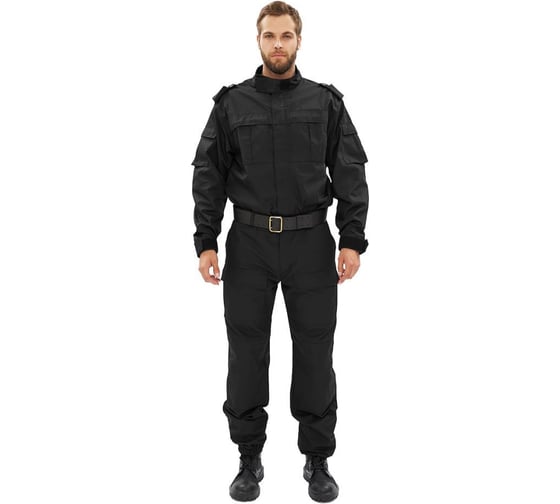 Изображение товара Костюм URSUS СПЕЦНАЗ куртка/брюки, цвет черный, ткань Рип-Стоп КОС501-ЧЕРНЫЙ/60-62, 170-176