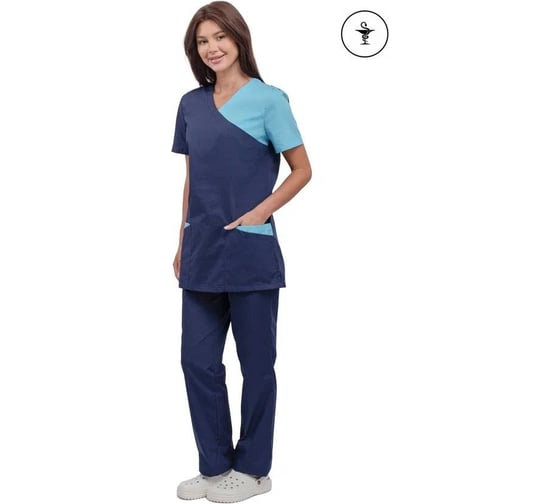 Изображение товара Костюм женский URSUS "Айрис" темно-синий со светло-голубым ТОР538-090/56-58, 170-176