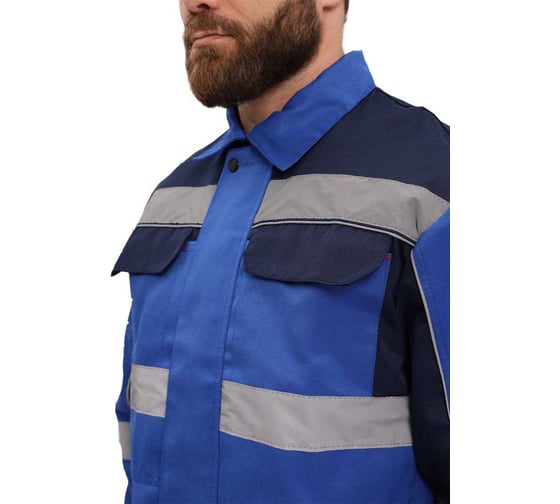 Изображение товара Костюм URSUS "РЕСПЕКТ" куртка/полукомбинезон, цвет василек/темно-синий КОС821-031/64-66, 182-188