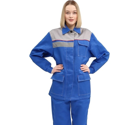 Изображение товара Костюм женский URSUS "Сфера" светло-голубой с темно-синим ТОР527-090/52-54, 158-164