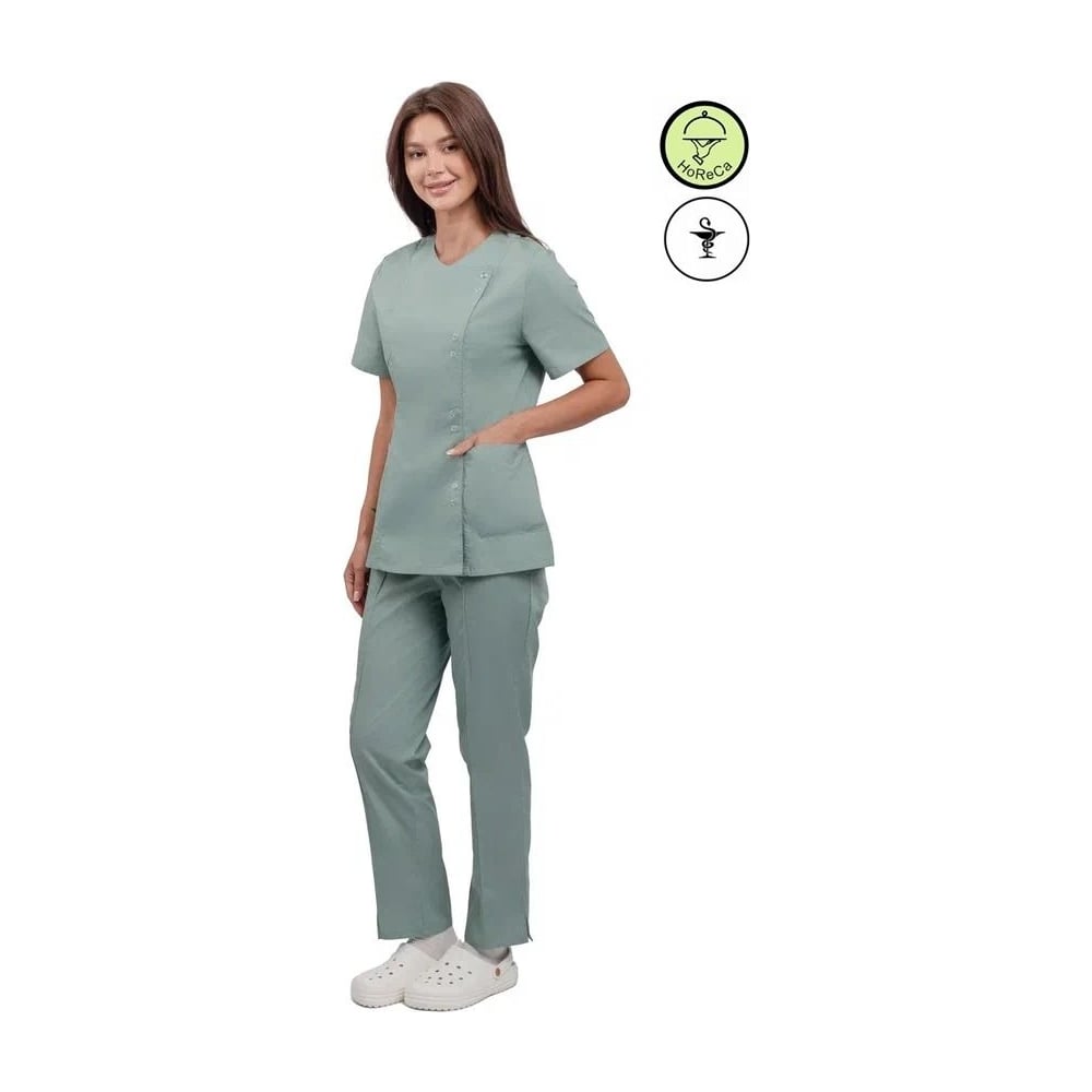 Изображение товара Женский костюм двойка Юмелия зеленый воск TOR6028-2М/48-50, 170-176 см