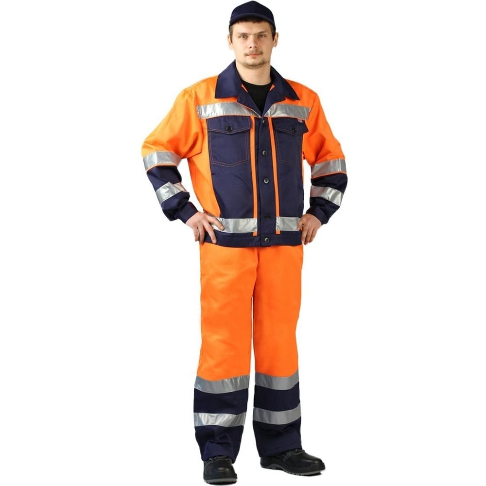 Изображение товара Костюм мужской URSUS "Протект-Люкс" летний, сигнальный оранжевый с синим ДОР500-461/64-66, 182-188