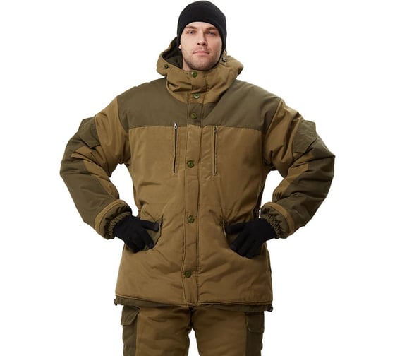 Изображение товара Костюм зимний URSUS "ГОРКА" куртка/брюки, цвет светлый хаки/темный хаки, ткань Полибрезент КОС288-ЗМ-ХАКИ/60-62, 170-176