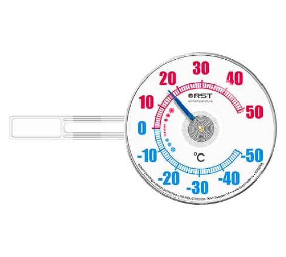Изображение товара Оконный биметаллический термометр RST, на липучке RST02095