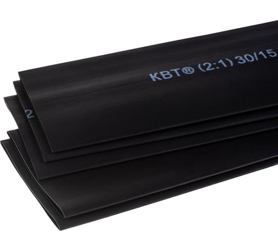 Изображение товара Трубка ТНТ КВТ 30 на 15 черная нарезка 1 м 84325