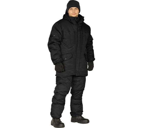 Изображение товара Костюм зимний URSUS "ГОРКА" куртка/брюки, цвет черный, ткань Рип-Стоп/Рип-Стоп КОС288-ЗМ-ЧЕРНЫЙ/52-54, 170-176