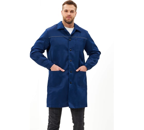 Изображение товара Халат мужской URSUS "Валент" темно-синий ХАЛ521-001/60-62, 170-176
