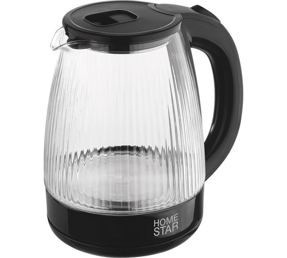 Изображение товара Чайник Homestar HS-1045 1.8 л, стекло, пластик, черный 108853