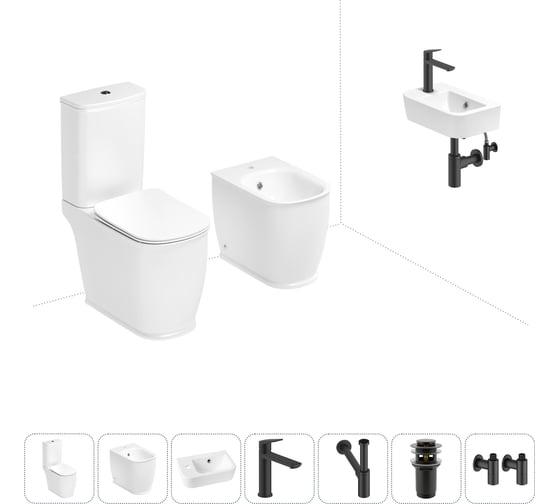 Изображение товара Унитаз-компакт Lavinia Boho Bell Pro в комплекте 7 в 1 для туалета 202009007