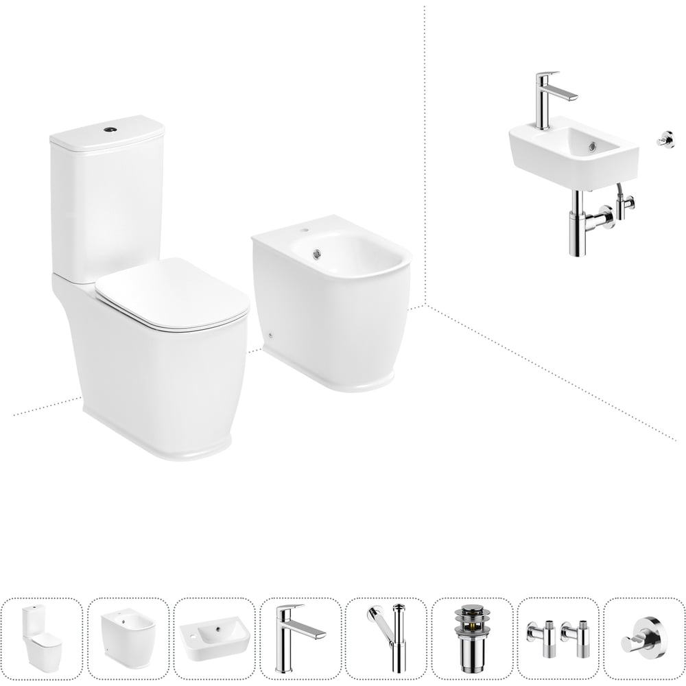 Изображение товара Унитаз-компакт Lavinia Boho Bell Pro 8 в 1 для туалета