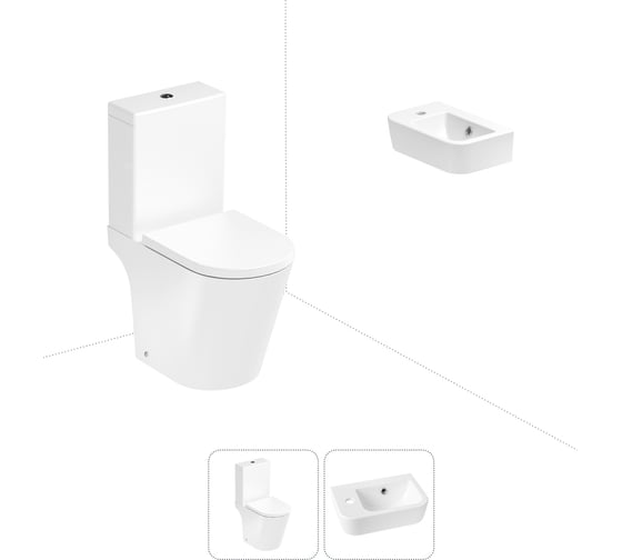 Изображение товара Унитаз-компакт Lavinia Boho Biore в комплекте 2 в 1 для туалета 202008296