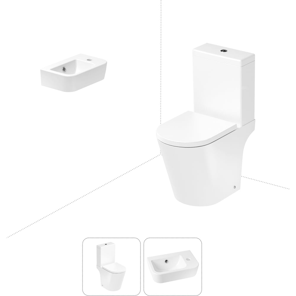 Изображение товара Унитаз-компакт Lavinia Boho Biore с раковиной и каскадным сливом