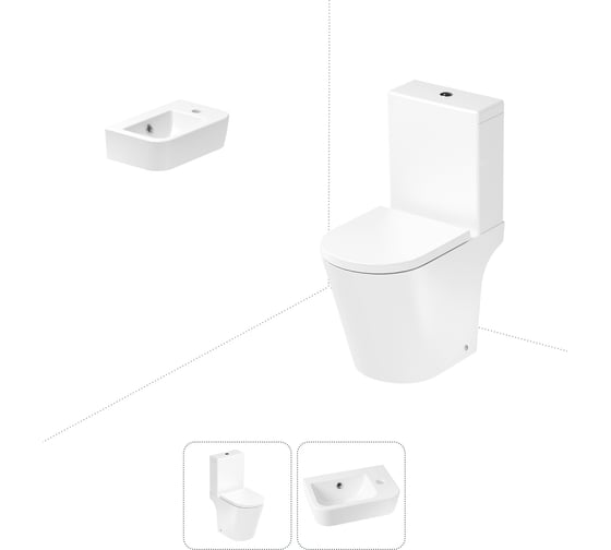 Изображение товара Унитаз-компакт Lavinia Boho Biore в комплекте 2 в 1 для туалета 202008287