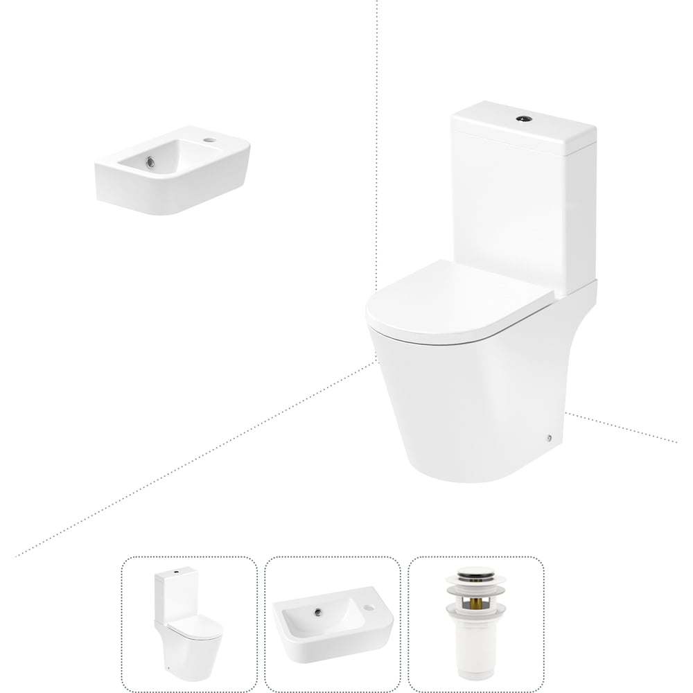 Изображение товара Унитаз-компакт Lavinia Biore 3 в 1 комплект для туалета гигиеничный и стильный