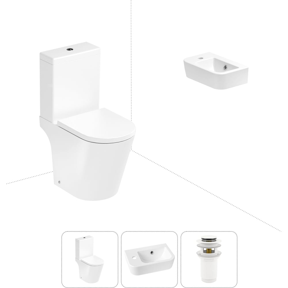 Изображение товара Унитаз-комплект Lavinia Boho Biore для туалета с раковиной и бачком 3 в 1