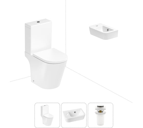 Изображение товара Унитаз-компакт Lavinia Boho Biore в комплекте 3 в 1 для туалета 202008354