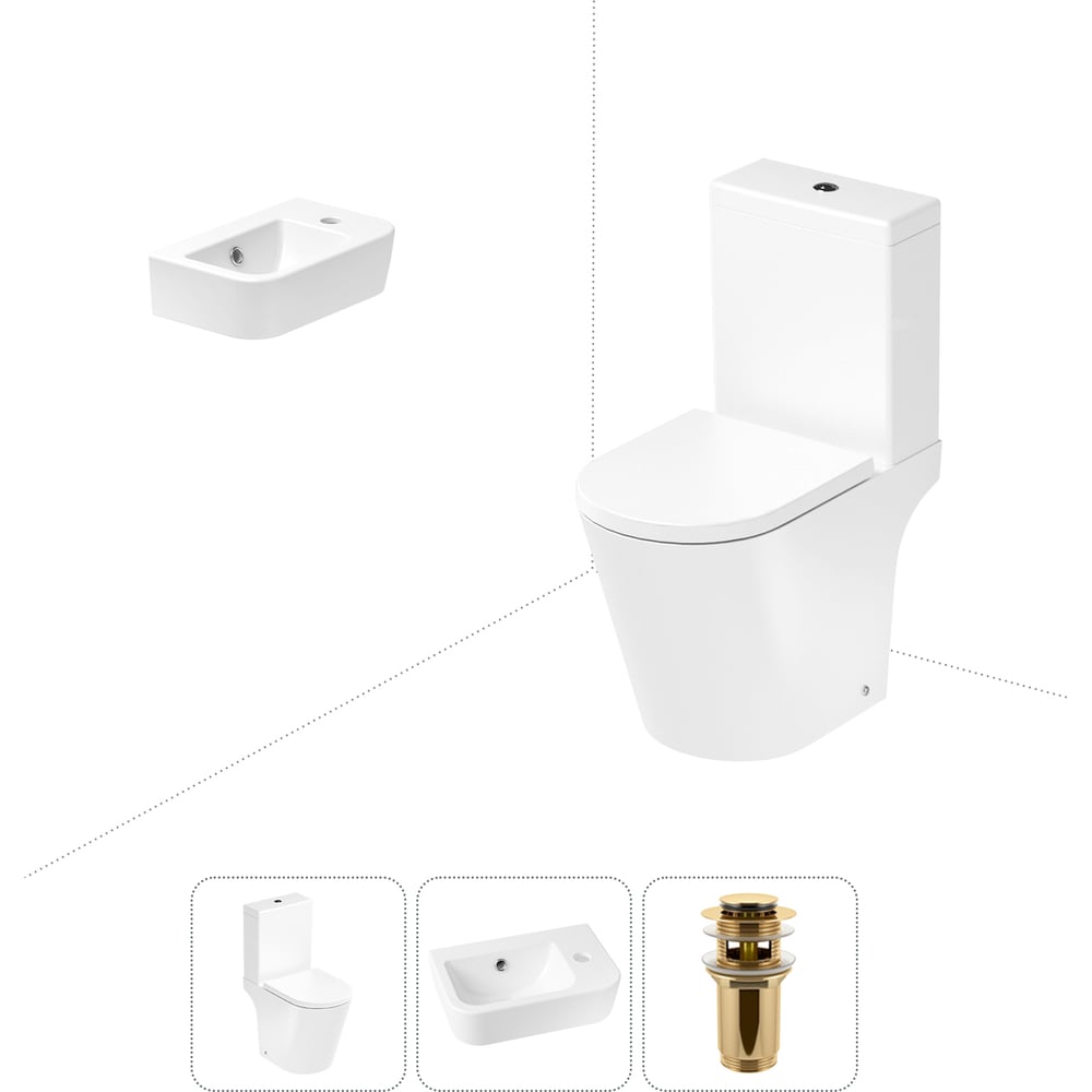 Изображение товара Унитаз-компакт Lavinia Boho Biore 3 в 1 для туалета современный комплект