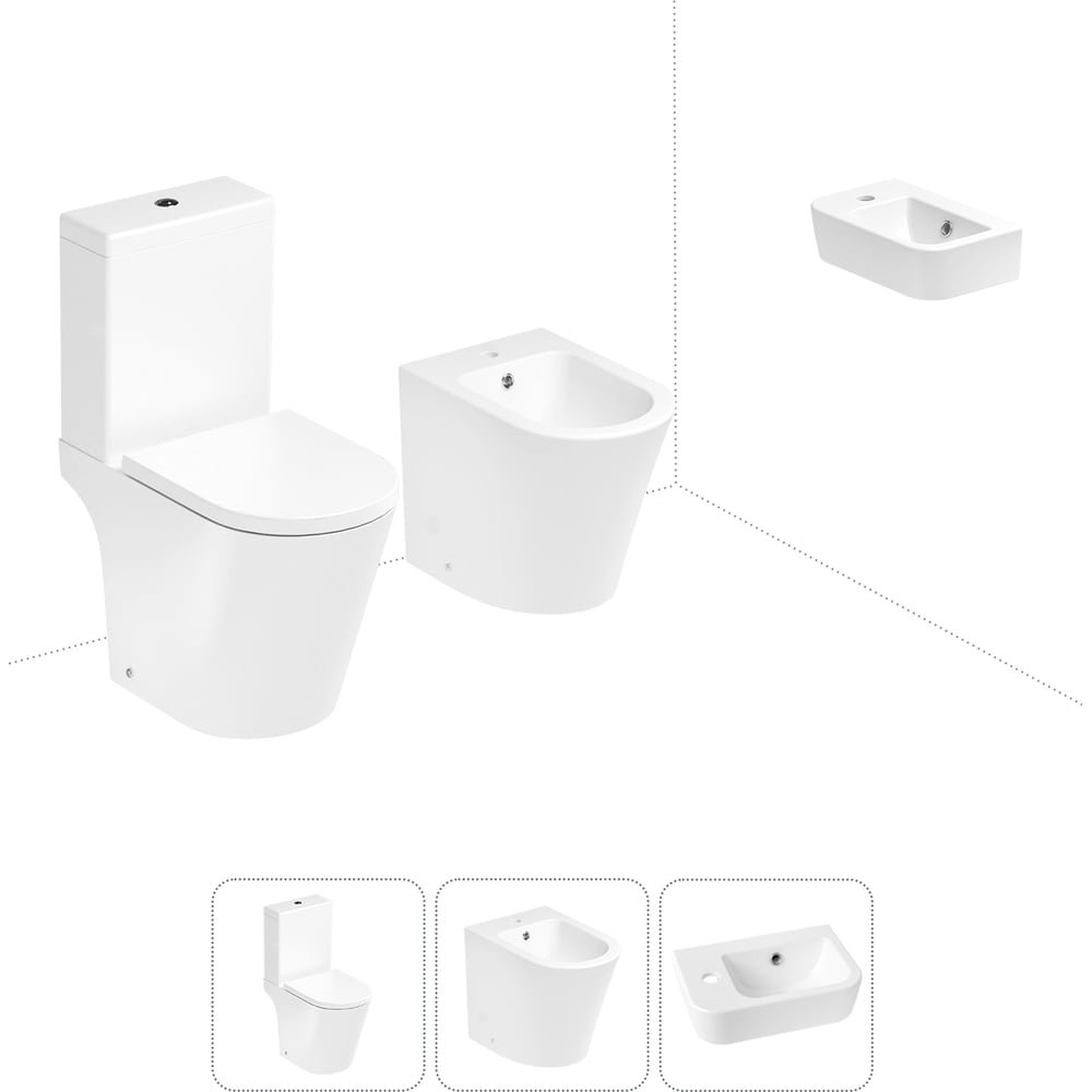 Изображение товара Унитаз-компакт Lavinia Boho Biore 3 в 1 с раковиной и биде белый