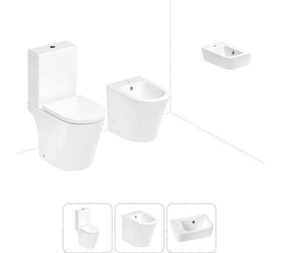 Изображение товара Унитаз-компакт Lavinia Boho Biore в комплекте 3 в 1 для туалета 202008857