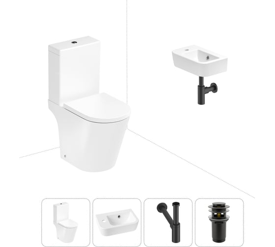 Изображение товара Унитаз-компакт Lavinia Boho Biore в комплекте 4 в 1 для туалета 202008441