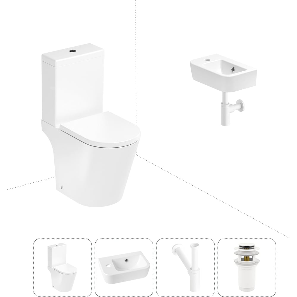 Изображение товара Унитаз-компакт Lavinia Boho Biore с раковиной 4 в 1