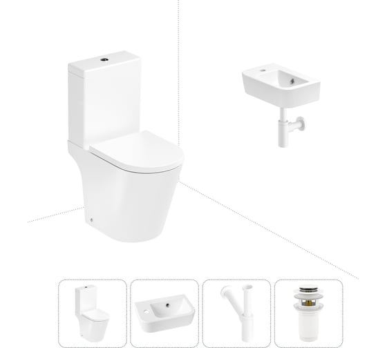 Изображение товара Унитаз-компакт Lavinia Boho Biore в комплекте 4 в 1 для туалета 202008444