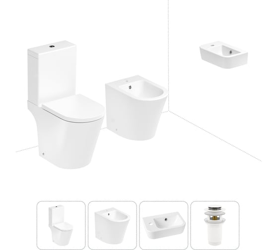 Изображение товара Унитаз-компакт Lavinia Boho Biore в комплекте 4 в 1 для туалета 202008885