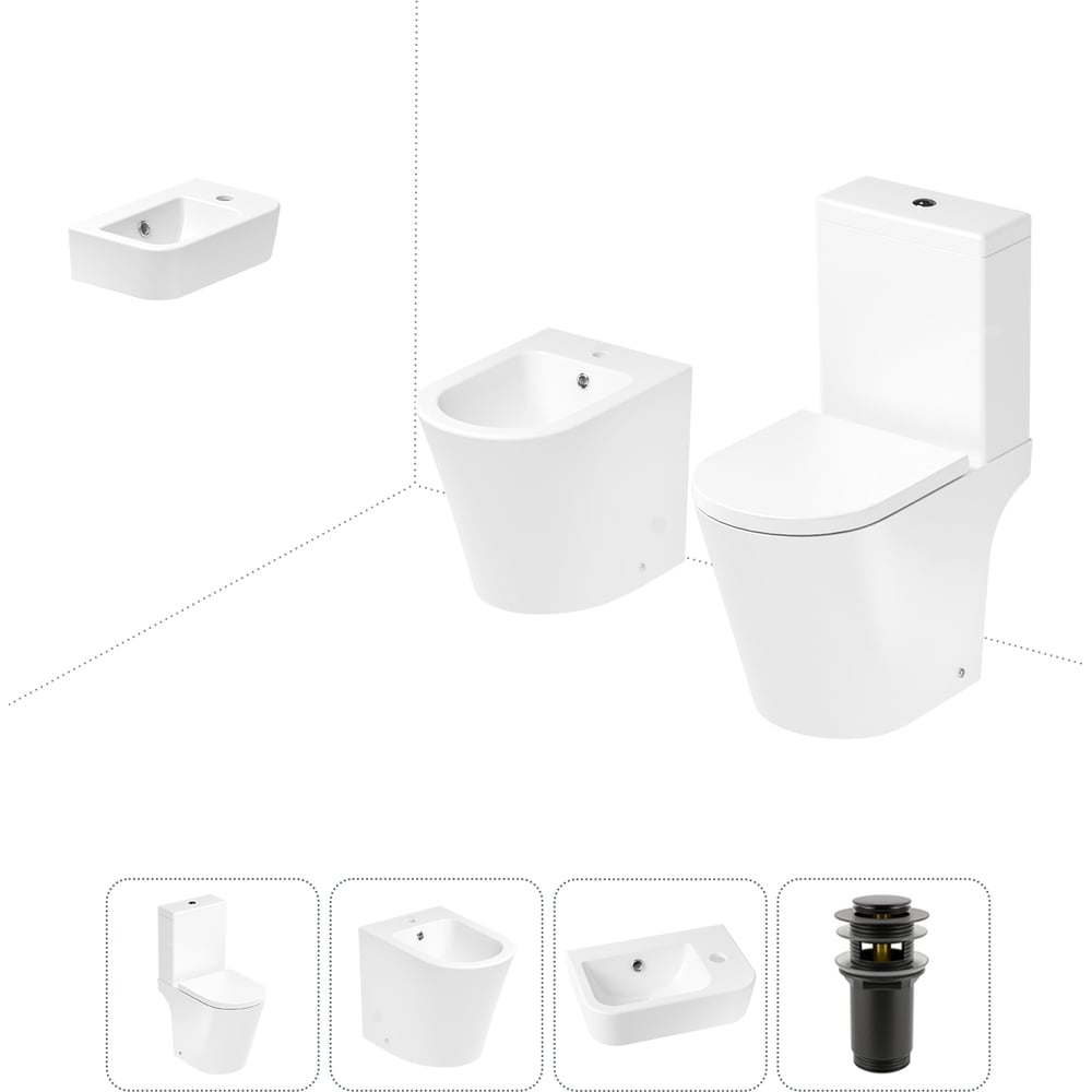 Изображение товара Унитаз-компакт Lavinia Boho Biore 4 в 1 для туалета и ванной комплект