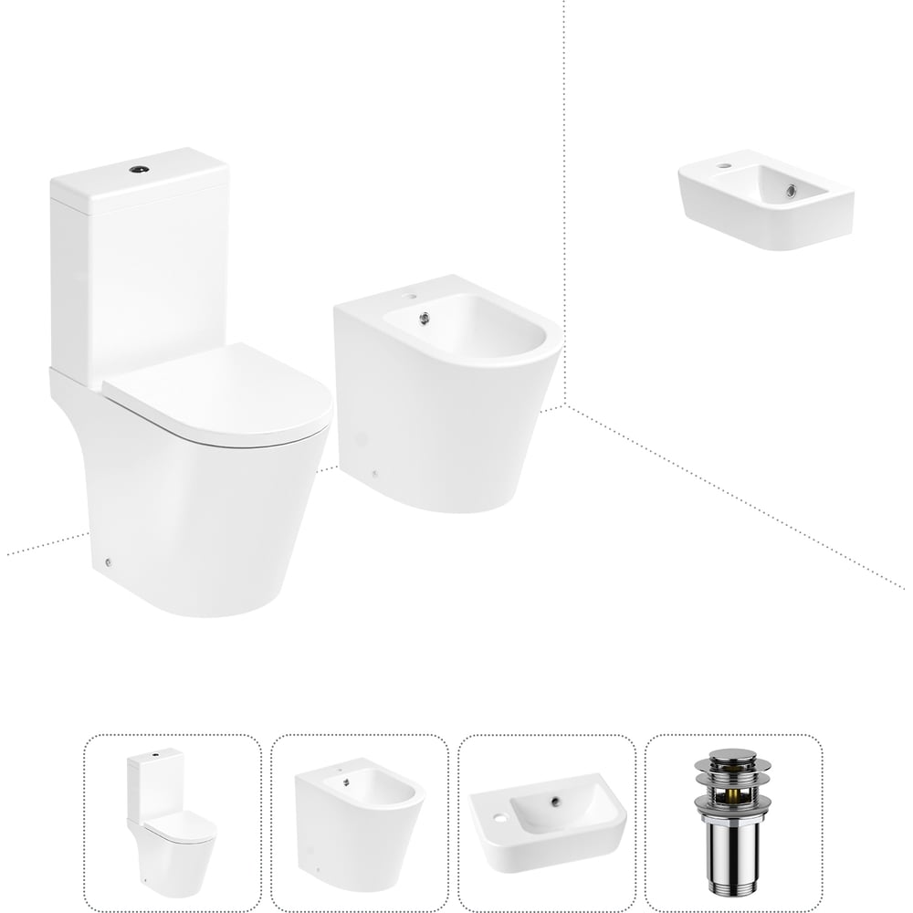 Изображение товара Унитаз-компакт Lavinia Boho Biore комплект 4 в 1 без инсталляции