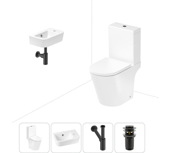 Изображение товара Унитаз-компакт Lavinia Boho Biore в комплекте 4 в 1 для туалета 202008396