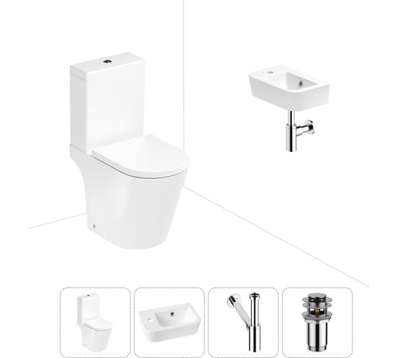 Изображение товара Унитаз-компакт Lavinia Boho Biore в комплекте 4 в 1 для туалета 202008440