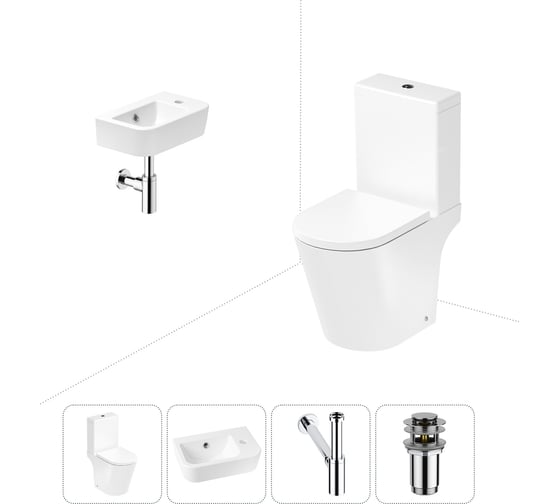 Изображение товара Унитаз-компакт Lavinia Boho Biore в комплекте 4 в 1 для туалета 202008395