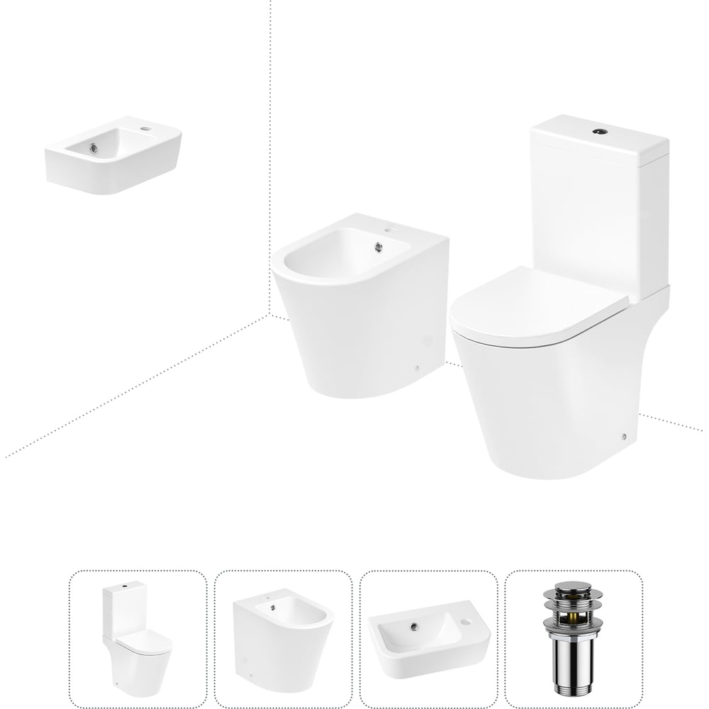 Изображение товара Унитаз-компакт Lavinia Boho Biore 4 в 1 с микролифтом и антибактериальным покрытием