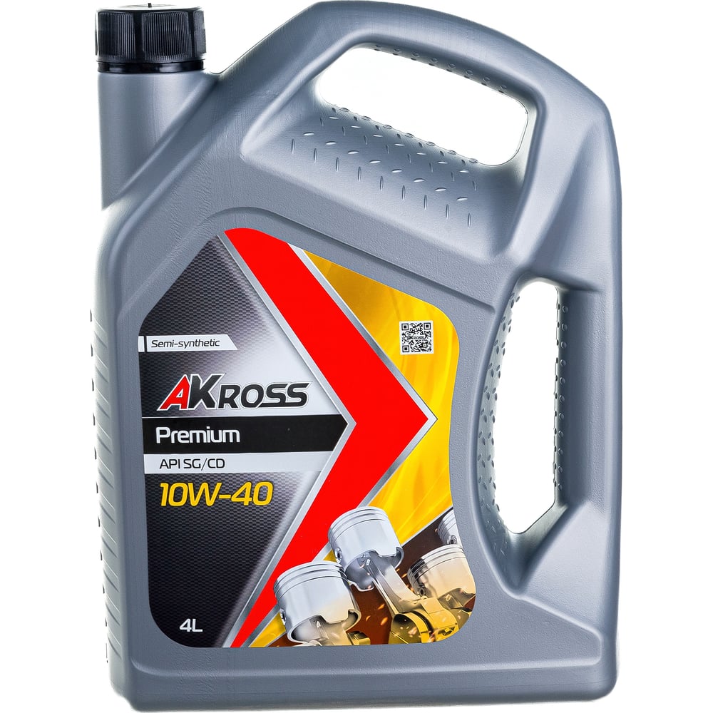 Моторное полусинтетическое масло AKross 10W40 AKS0007MOS PREMIUM 10W-40 SG/CD - фото 1