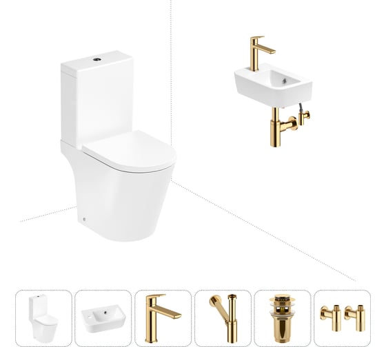 Изображение товара Унитаз-компакт Lavinia Boho Biore в комплекте 6 в 1 для туалета 202008622