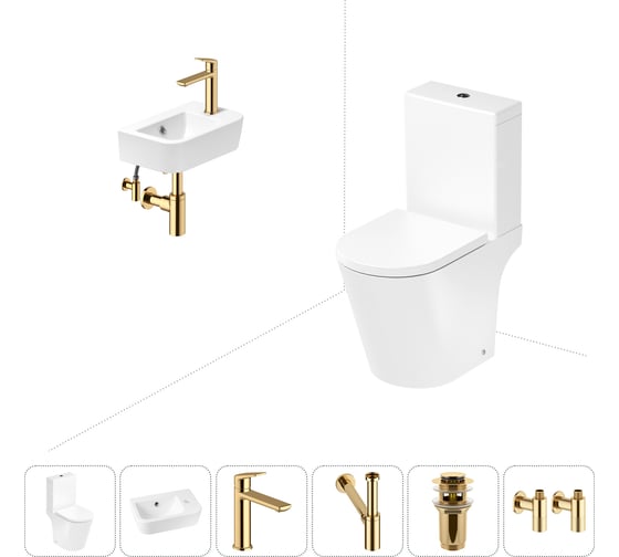 Изображение товара Унитаз-компакт Lavinia Boho Biore в комплекте 6 в 1 для туалета 202008577