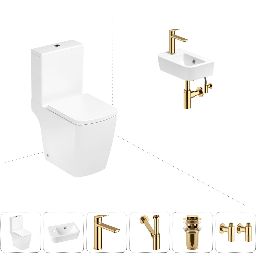 Изображение товара Безободковый напольный унитаз Lavinia Boho Aveo Rimless 6 в 1