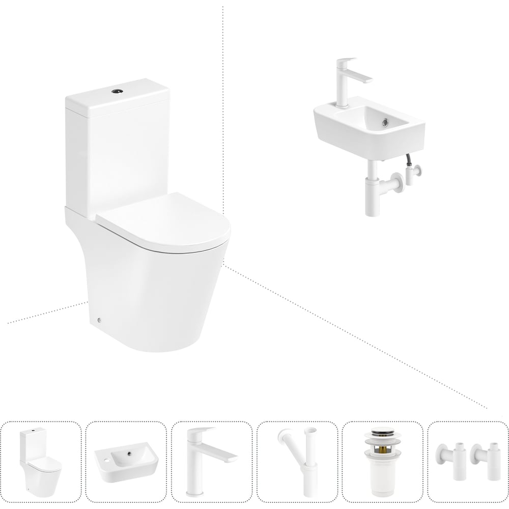 Изображение товара Унитаз-компакт Lavinia Boho Biore 6 в 1 с раковиной и смесителем