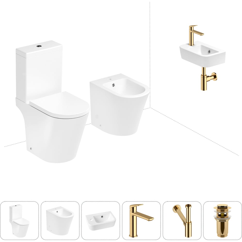 Изображение товара Унитаз-компакт Lavinia Boho Biore 6 в 1 комплект для ванной комнаты