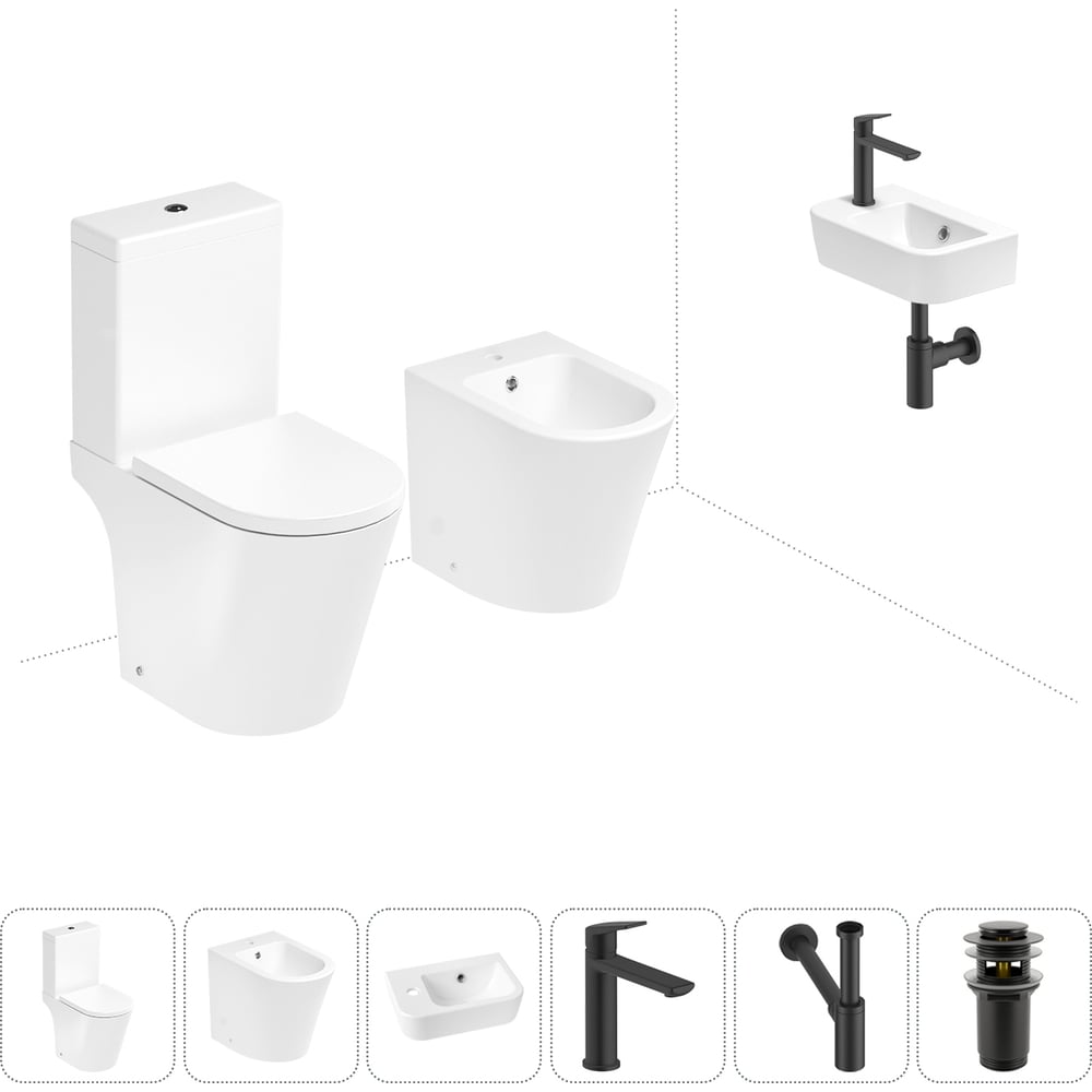 Изображение товара Унитаз-компакт Lavinia Boho Biore 6 в 1 комплект для туалета